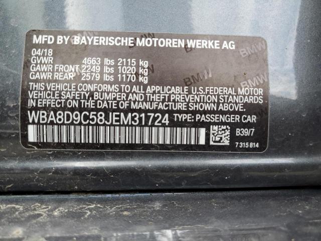 WBA8D9C58JEM31724 BMW 330 XI