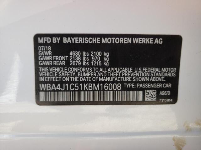 WBA4J1C51KBM16008 BMW 430i Gran Coupe