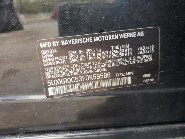 5UXKR0C53F0K58588 BMW X5 Xdrive35i