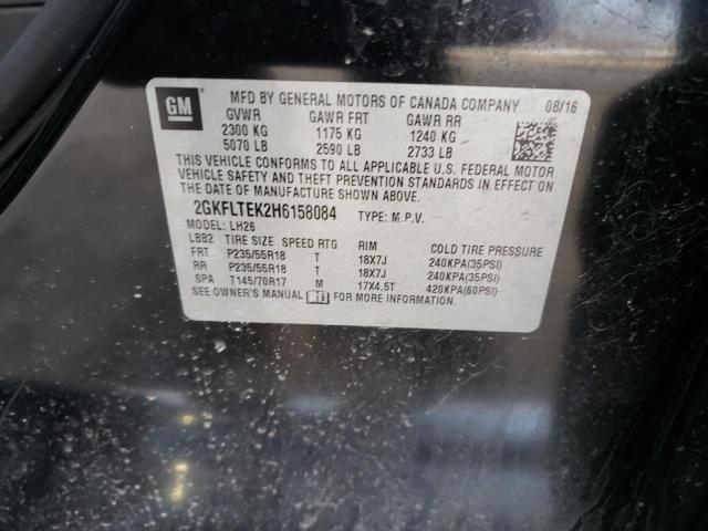 2GKFLTEK2H6158084 GMC Terrain Sle
