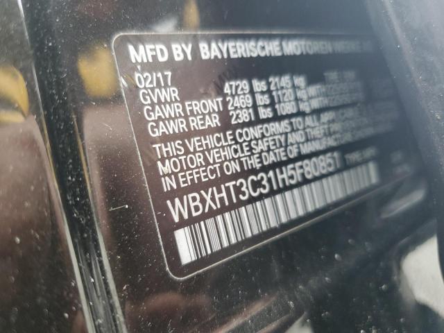 WBXHT3C31H5F80851 BMW X1 Xdrive28i