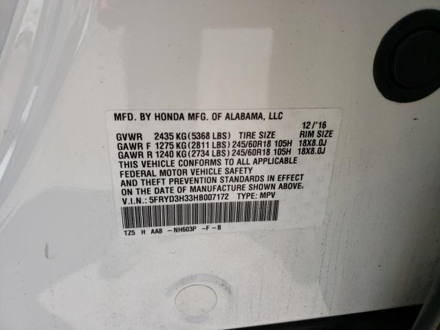 5FRYD3H33HB007172 Acura MDX