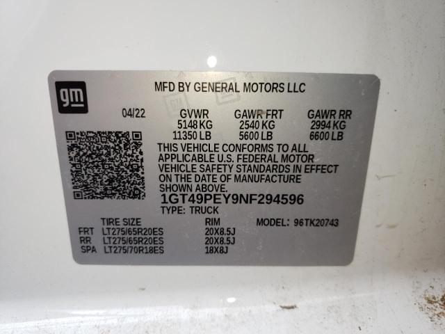 1GT49PEY9NF294596 GMC Sierra K2500 At4