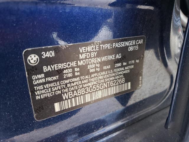 WBA8B3G55GNT62268 BMW 340 I