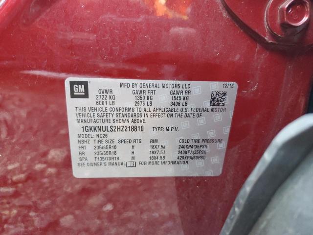1GKKNULS2HZ218810 GMC Acadia Slt-1