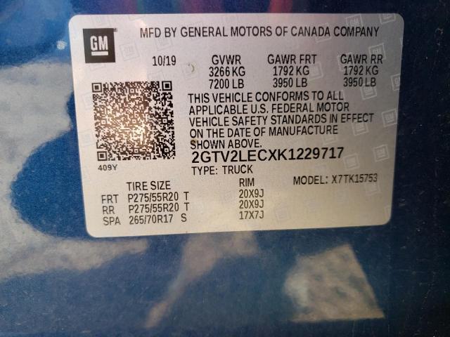 2GTV2LECXK1229717 GMC Sierra Limited K1500