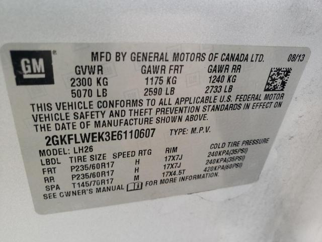 2GKFLWEK3E6110607 GMC Terrain Sle