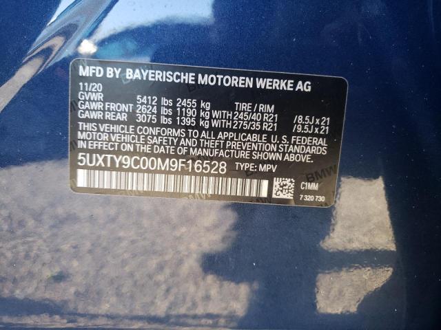5UXTY9C00M9F16528 BMW X3 Xdrivem40i