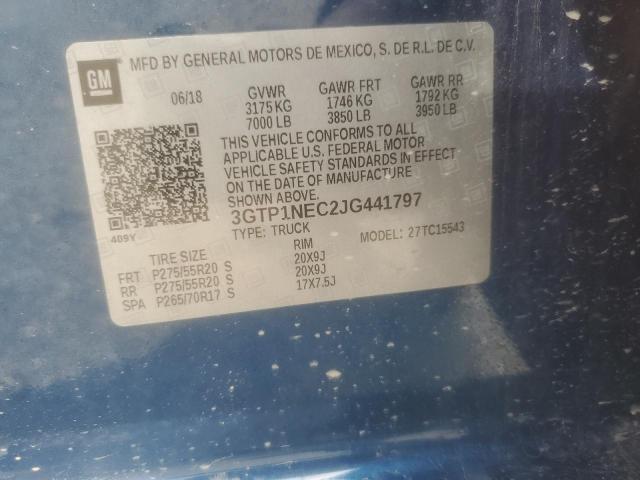 3GTP1NEC2JG441797 GMC Sierra C1500 Slt