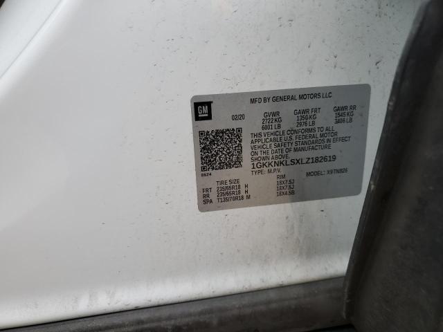 1GKKNKLSXLZ182619 GMC ACADIA SLE