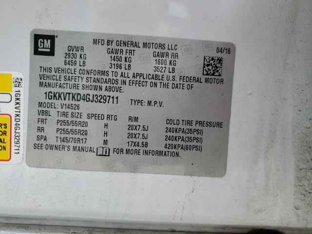 1GKKVTKD4GJ329711 GMC Acadia Denali