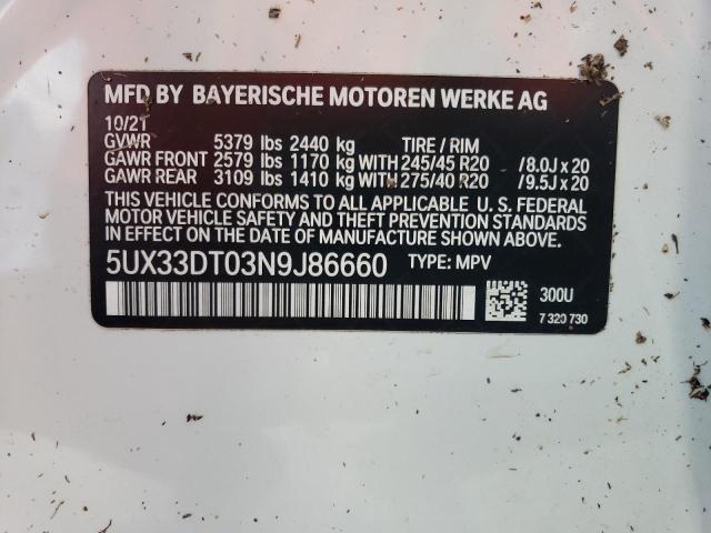 5UX33DT03N9J86660 BMW X4 Xdrive30i