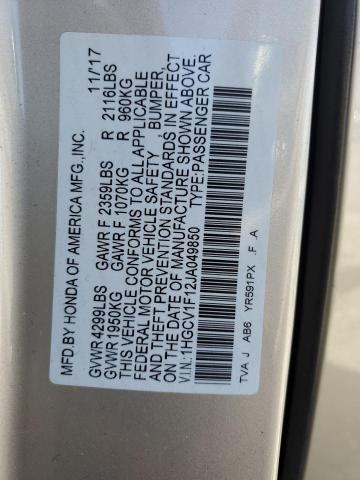 1HGCV1F12JA049850 Honda ACCORD LX