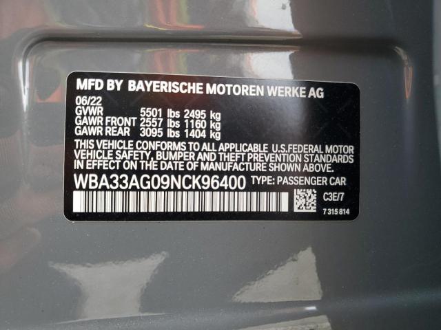 WBA33AG09NCK96400 BMW 530XE