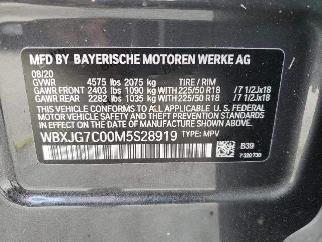 WBXJG7C00M5S28919 BMW X1 Sdrive28i