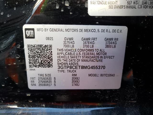 3GTP8CET8MG455370 GMC Sierra C1500 Elevation