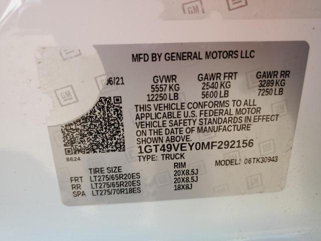 1GT49VEY0MF292156 GMC Sierra K3500 At4