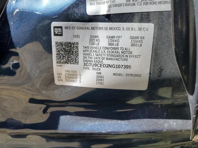 3GTU9CED2NG107395 GMC Sierra Limited K1500 Elevation