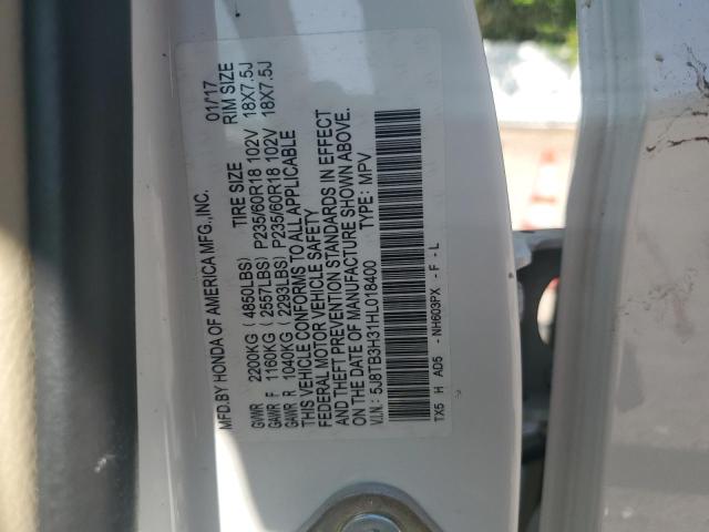 5J8TB3H31HL018400 Acura RDX