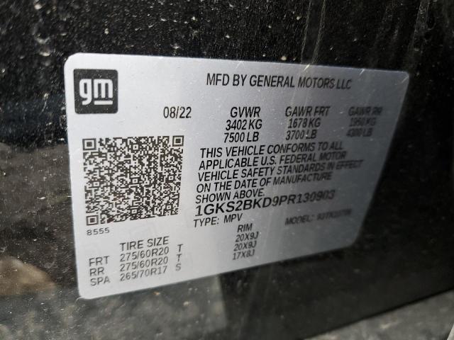 1GKS2BKD9PR130903 GMC YUKON SLT