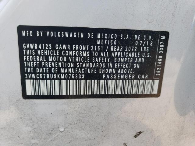 3VWC57BU9KM075333 Volkswagen JETTA S