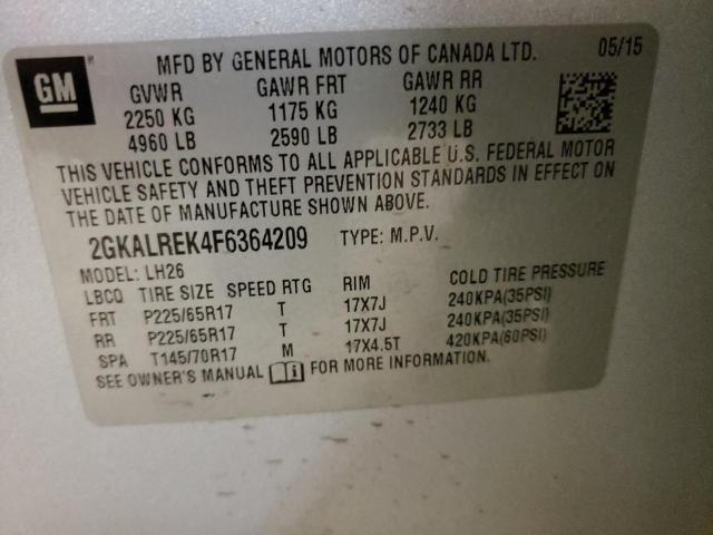 2GKALREK4F6364209 GMC Terrain Sle