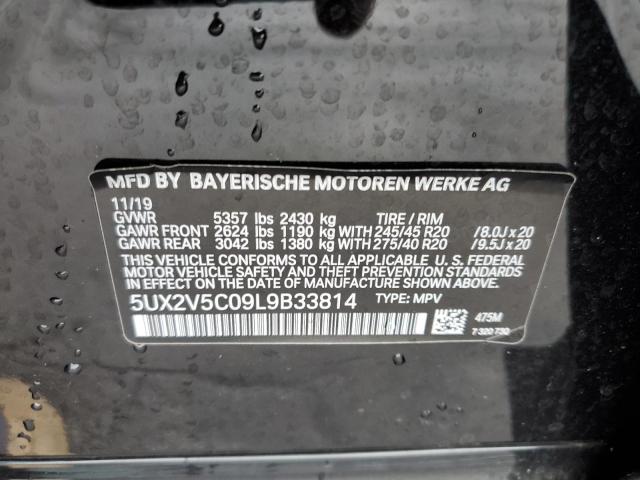 5UX2V5C09L9B33814 BMW X4 Xdrivem40i