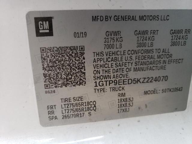 1GTP9EED5KZ224070 GMC Sierra K1500 At4
