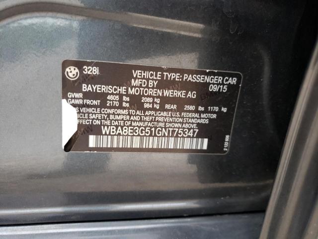 WBA8E3G51GNT75347 BMW 328 Xi Sulev