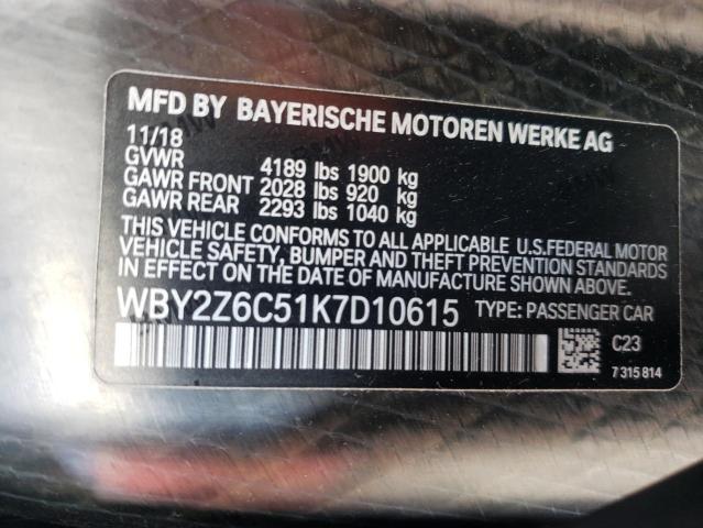 WBY2Z6C51K7D10615 BMW I8
