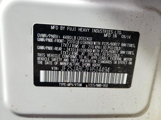 JF2SJABC2FH514494 Subaru Forester 2.5i