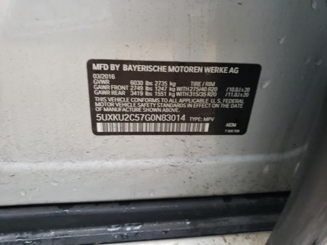 5UXKU2C57G0N83014 BMW X6 Xdrive35i