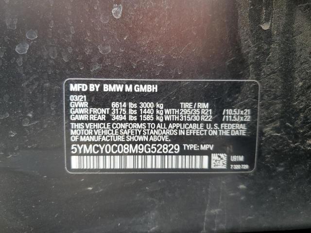5YMCY0C08M9G52829 BMW X6 M