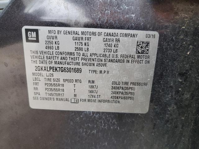 2GKALPEK7G6301689 GMC Terrain Slt