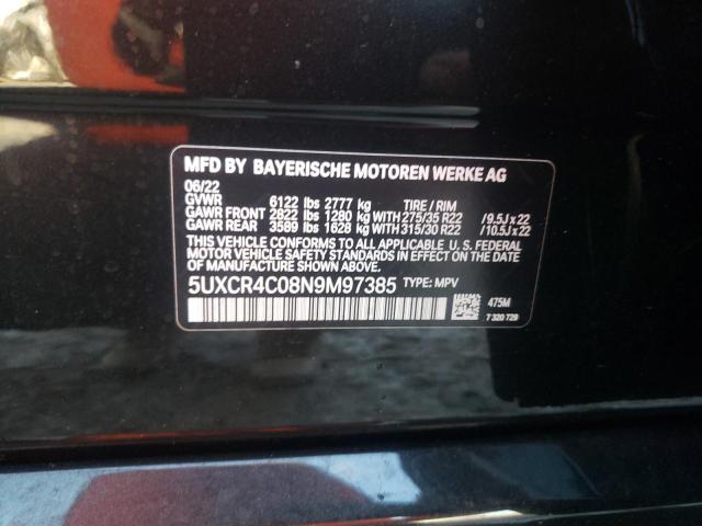 5UXCR4C08N9M97385 BMW X5 Sdrive 40i