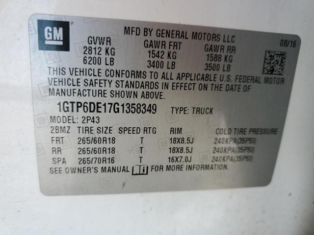 1GTP6DE17G1358349 GMC CANYON SLT