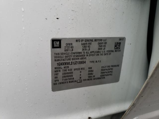 1GKKNWLS1JZ139694 GMC Acadia Slt-2