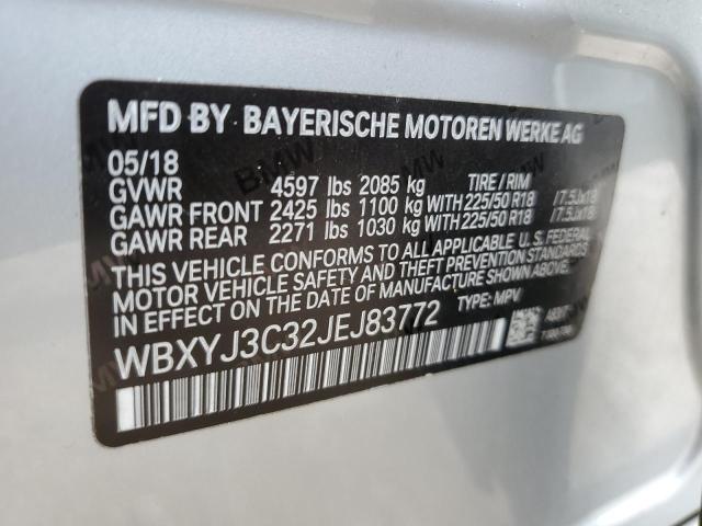 WBXYJ3C32JEJ83772 BMW X2 Sdrive28i