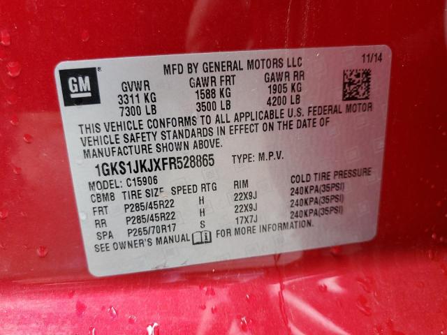 1GKS1JKJXFR528865 GMC YUKON XL DENALI