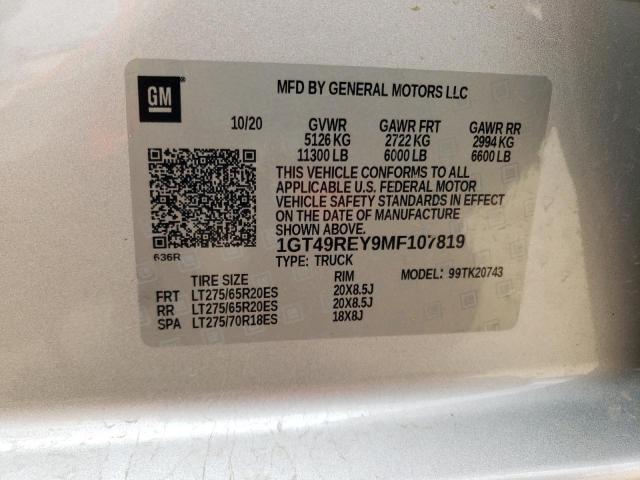 1GT49REY9MF107819 GMC Sierra K2500 Denali