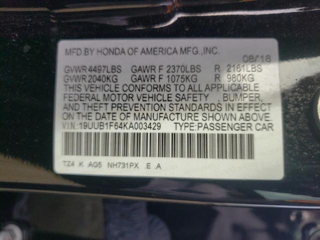 19UUB1F64KA003429 Acura Tlx Technology