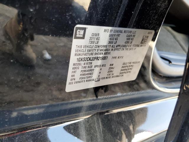 1GKS2CKJ2FR219061 GMC YUKON DENALI