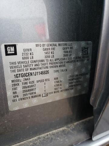 1GTG6CEN1J1146826 GMC CANYON SLE