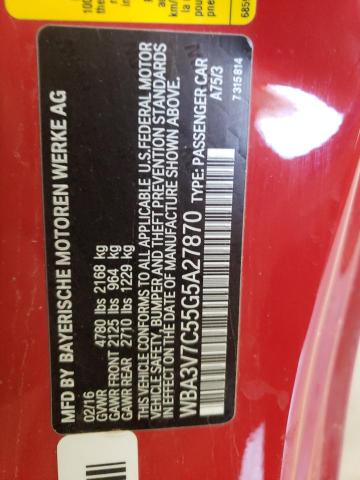 WBA3V7C55G5A27870 BMW 428 I Sulev