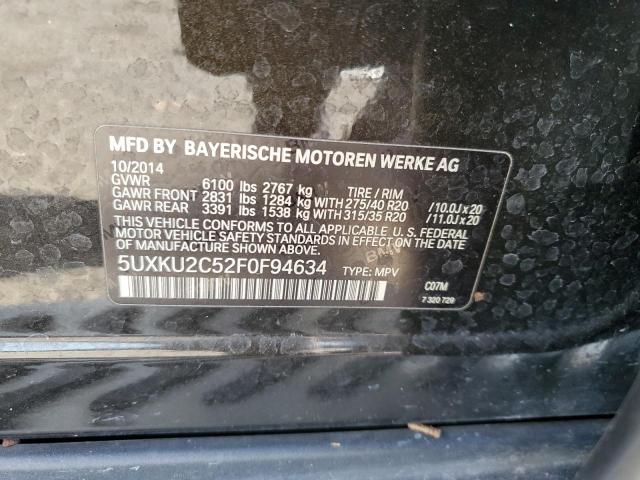 5UXKU2C52F0F94634 BMW X6 Xdrive35i