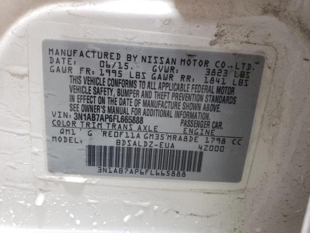 3N1AB7AP6FL665888 Nissan SENTRA S