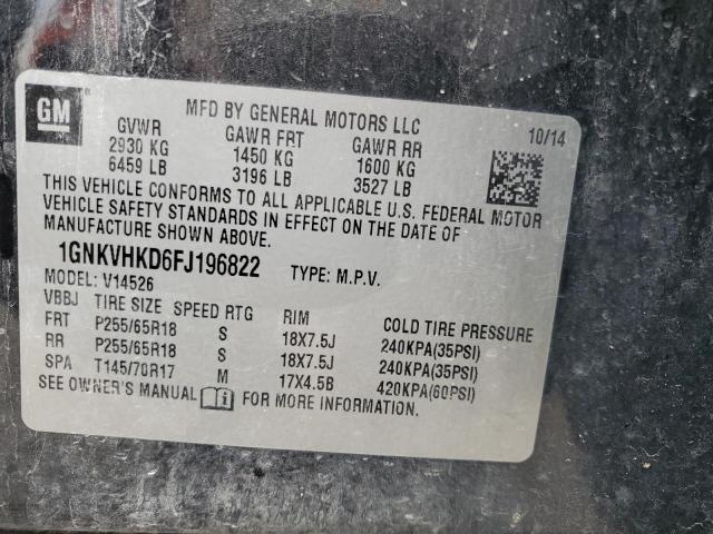 1GNKVHKD6FJ196822 Chevrolet Traverse Lt