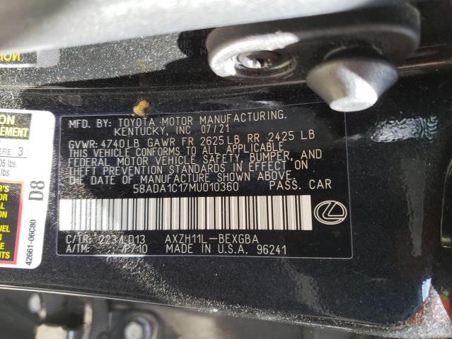 58ADA1C17MU010360 Lexus ES 300H
