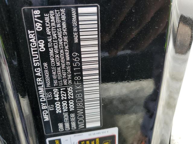 WDDWJ8DB1KF811569 Mercedes-Benz C 300