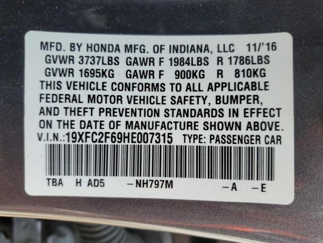 19XFC2F69HE007315 Honda Civic Lx